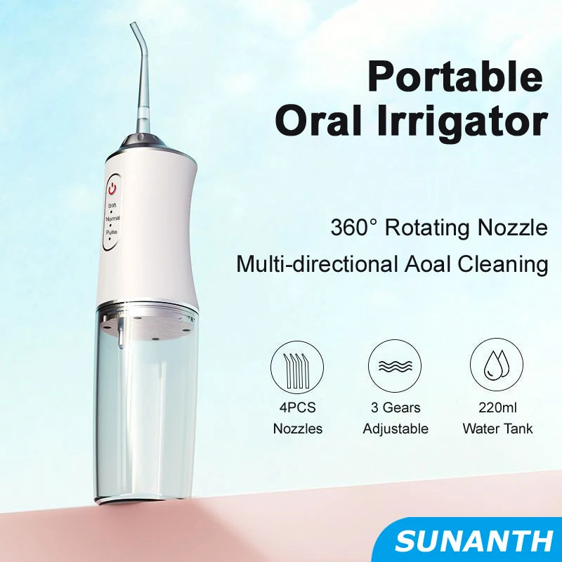Portable Cordless Water Flosser for Teeth Cleaning