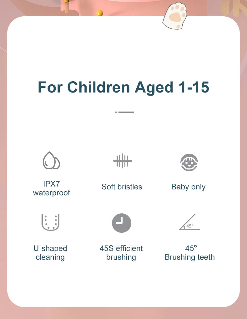 Kids U-shaped Sonic Electric Toothbrush 360