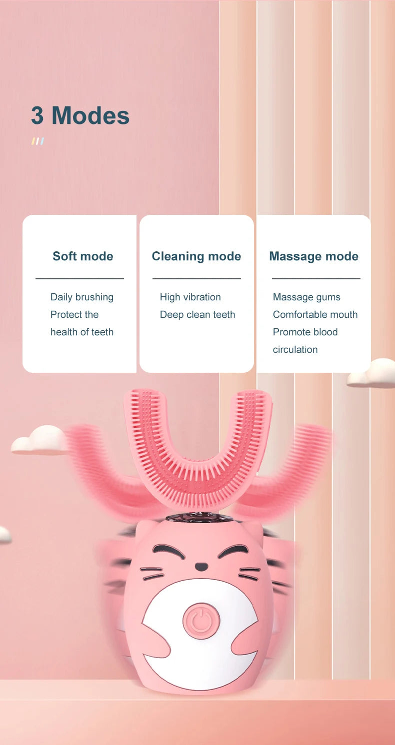 Kids U-shaped Sonic Electric Toothbrush 360